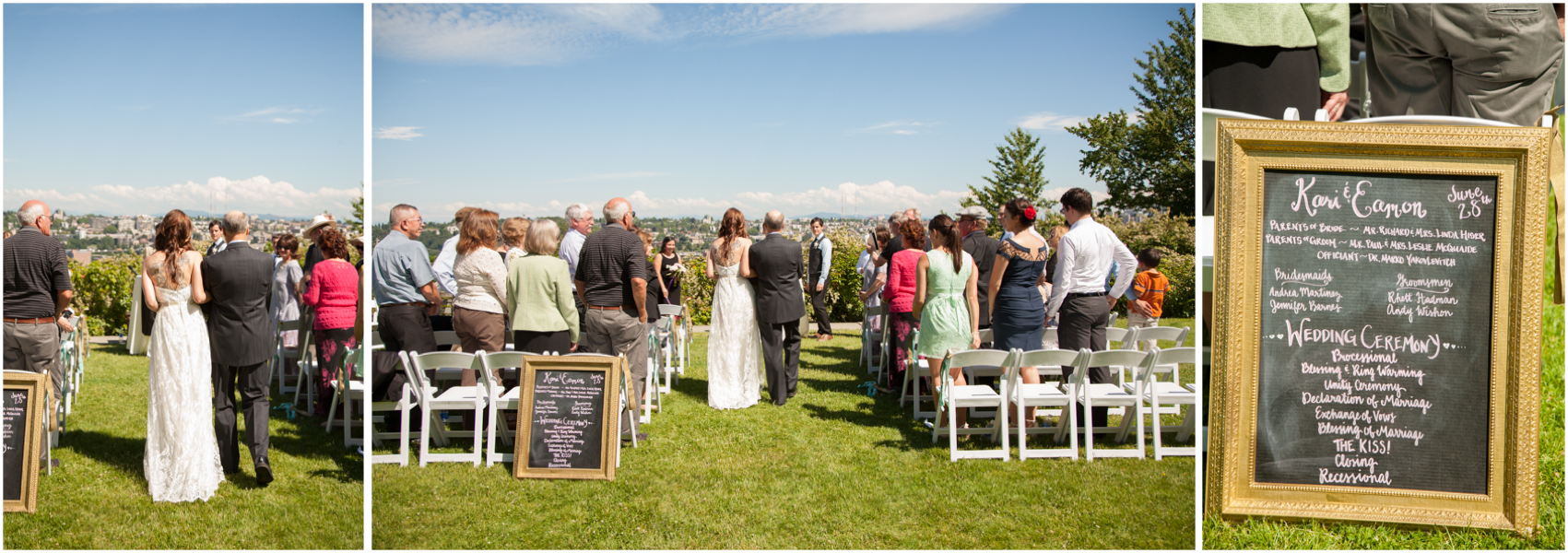Bhy Kracke Park Wedding in Seattle Washington located on Queen Anne Hill