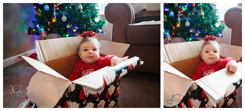 6 month old baby shoot christmas themed