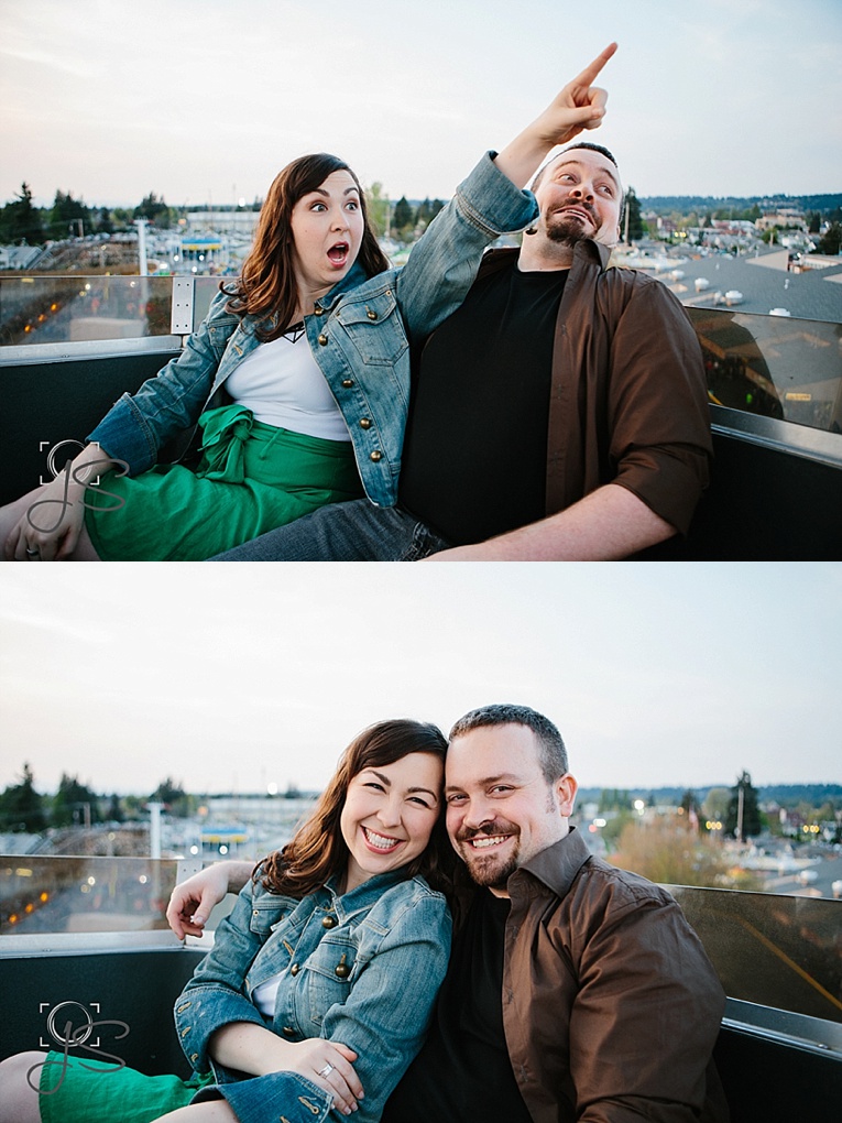 a fun engagement session at the Washington State fair or the Puyallup Fair grounds by Jenny Storment Photography