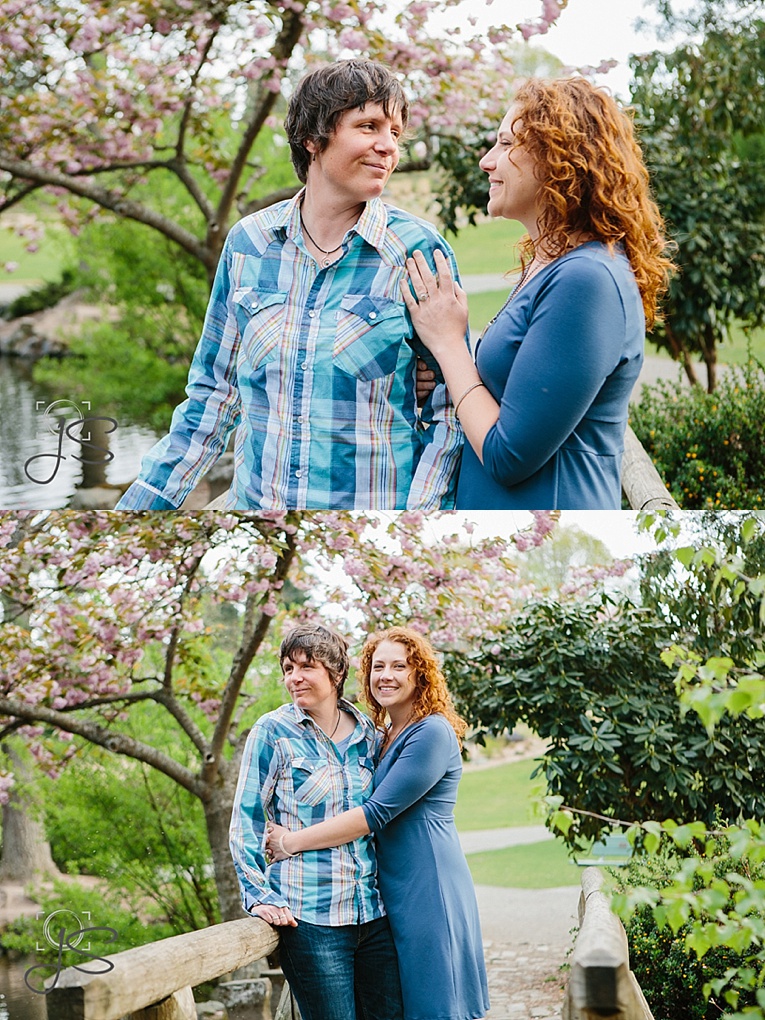 a same sex engagement portrait session at Point Defiance Park in Tacoma, WA by Jenny Storment Photography