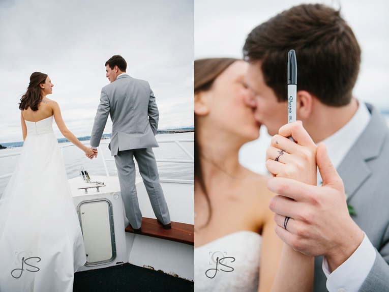 Gas Works Park and Lake Union boat Wedding photos by Jenny Storment Photography
