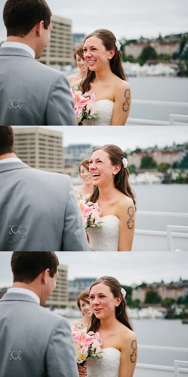 Gas Works Park and Lake Union boat Wedding photos by Jenny Storment Photography