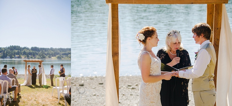 Same sex wedding photos, backyard wedding in Gig Harbor Washington wedding photos by Jenny Storment Photography
