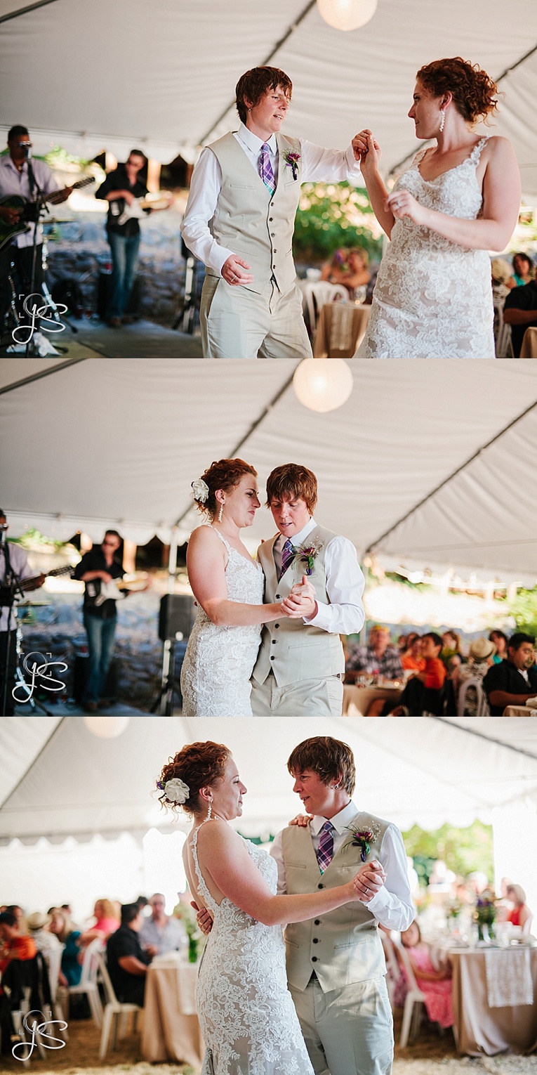 Same sex wedding photos, backyard wedding in Gig Harbor Washington wedding photos by Jenny Storment Photography