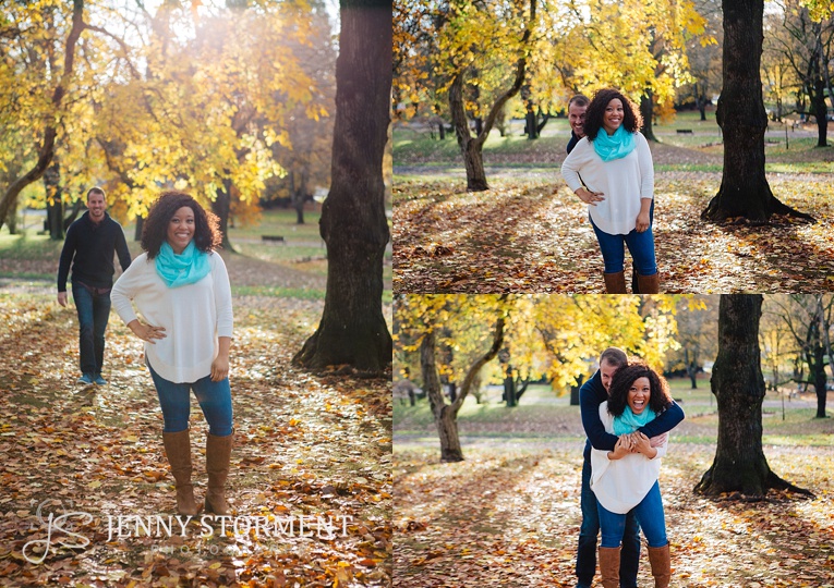 autumn engagement session in Wright Park located in Tacoma Washington engagement photos by Jenny Storment-5