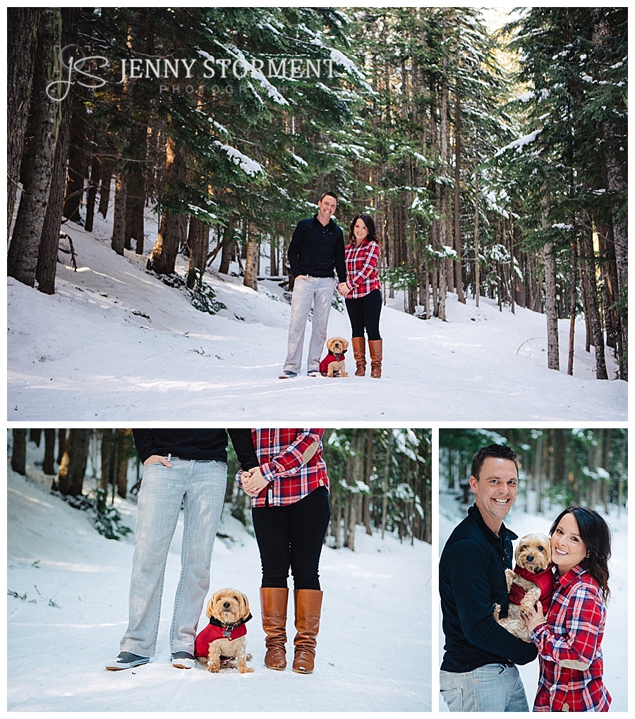 Snowy engagement Session at Crystal Mountain