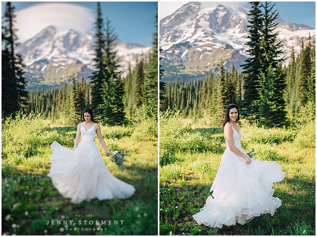 Mount Rainier Wedding Brett & Lauren Intimate Wedding